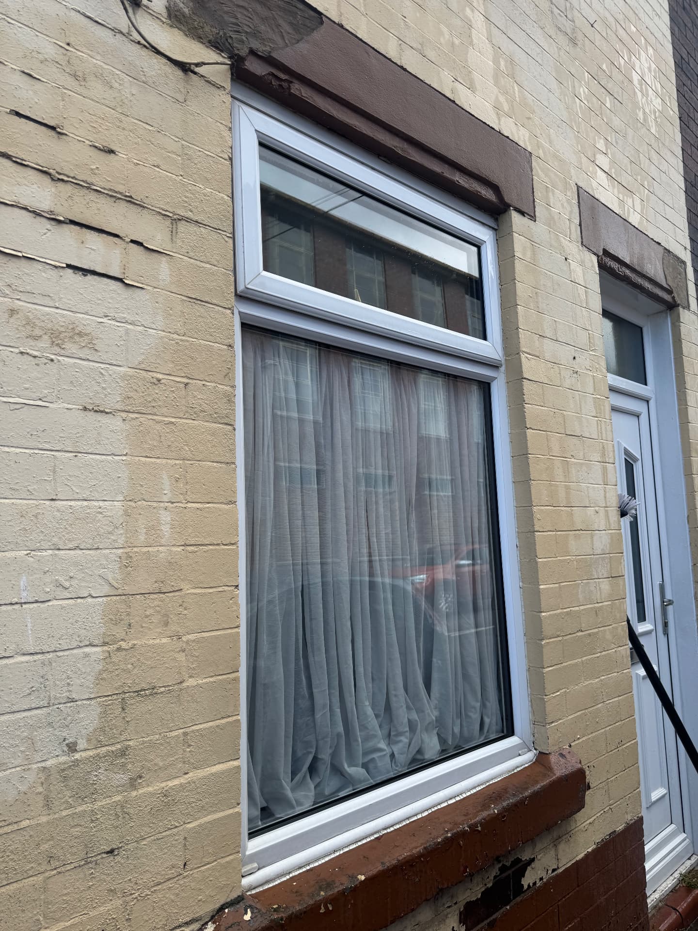 Terraced front window — after cleaning