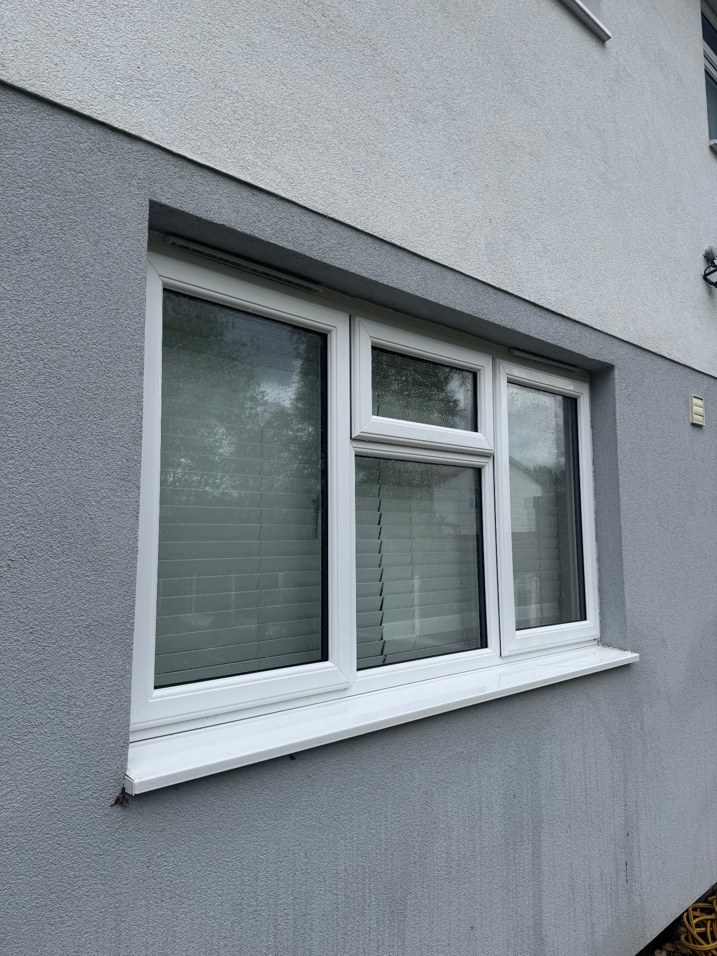 Rear casement windows — after cleaning